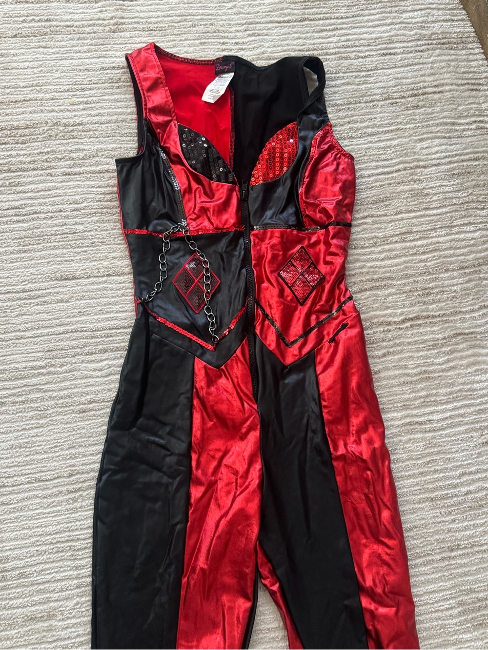 Red & Black Jumpsuit Costume